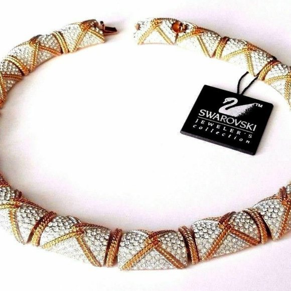 Swarovski Jewelry - Swarovski Signed Gold Plated Necklace